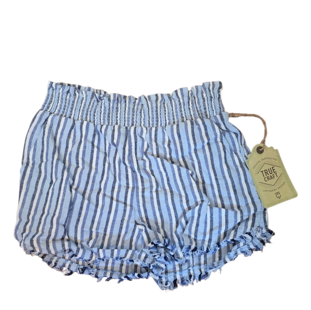 3/$15 True Craft Striped Linen Blend Shorts Size Xs